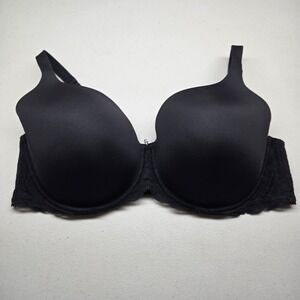 Montelle Women Bra 42E Black STYLE 9320 T Shirt Underwired Lace Strap